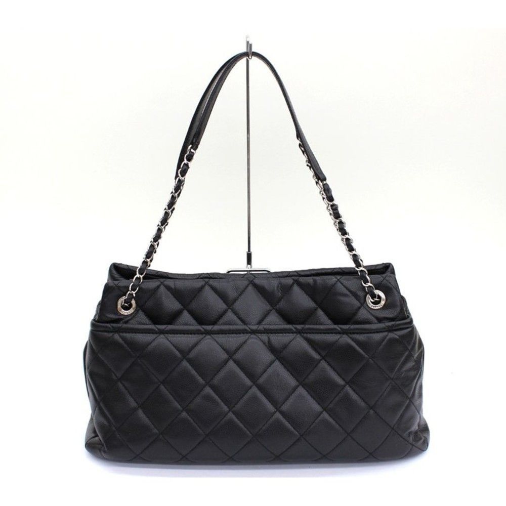 Chanel Caviar Chain Shoulder Matelasse Black Here Mark